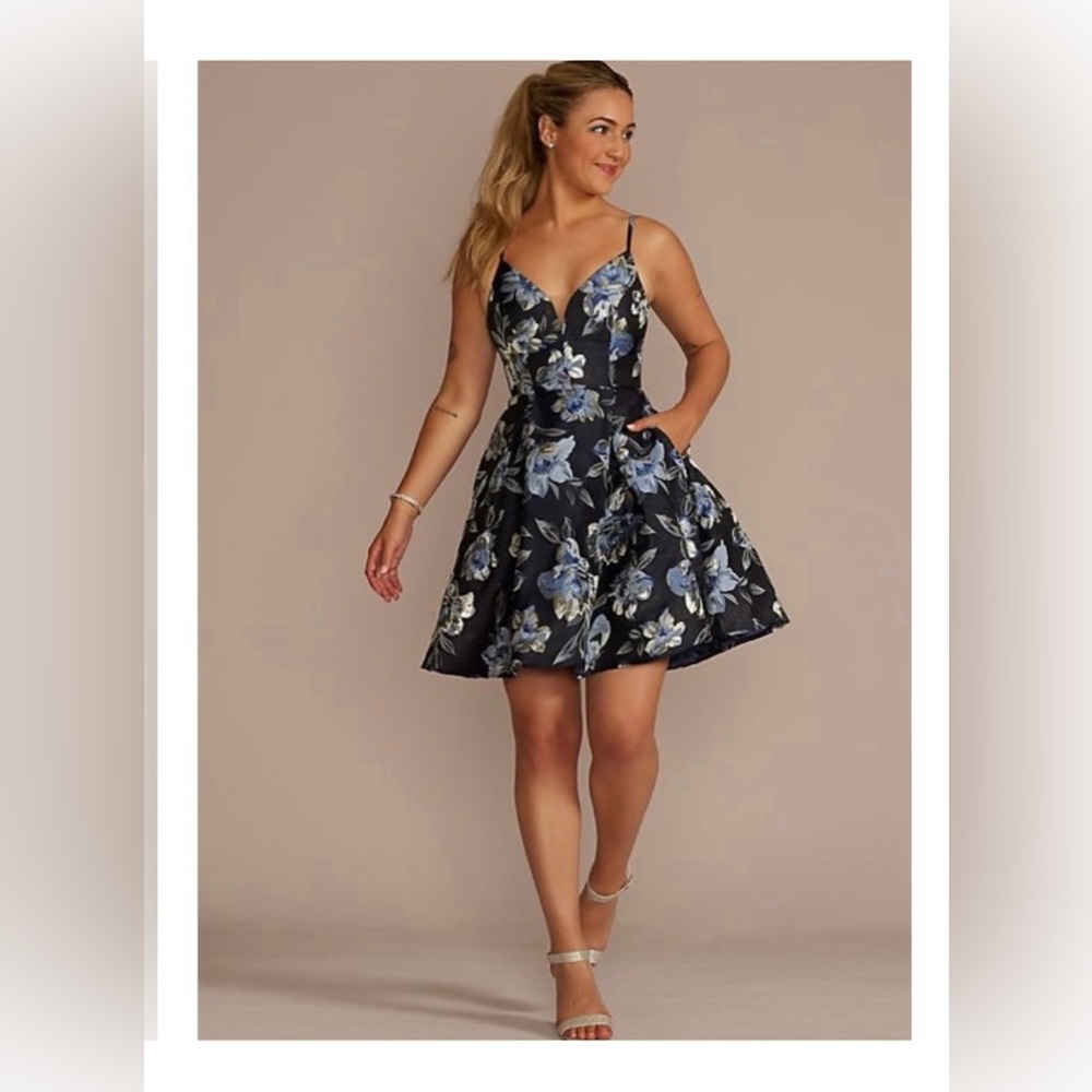 Jules & Cleo Floral Brocade, A-line Dress